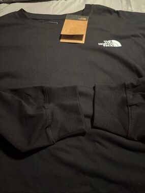 The North Face Black Crew Sweatshirt with White Logo